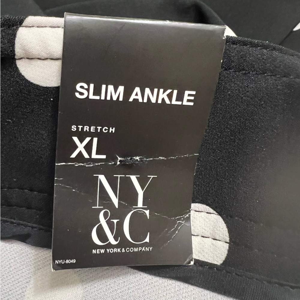 New York & Company 7th Avenue Polka Dot Tie-Waist Ankle Pants - XL NWT - Picture 11 of 13